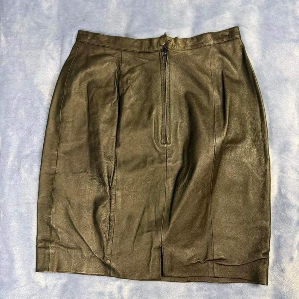 Alamos black‎  leather skirt Size 12